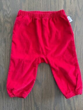 Old Navy Red Corduroy Pull up Pants | 6-12M